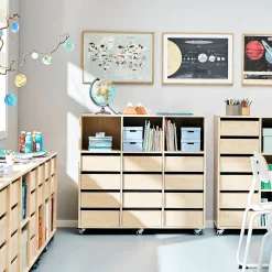 Säilytyslaatikosto CASPER 12 laatikkoa, 3 ylälokeroa, koivu