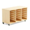Säilytyslaatikosto muovilaatikoille IDA 1020x450x635 mm, koivu