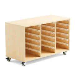 Säilytyslaatikosto muovilaatikoille IDA 1020x450x635 mm, koivu