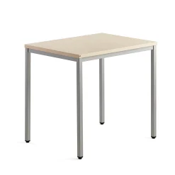 Sivupöytä QBUS Jalusta, 800x600 mm, hopeanharmaa, koivu