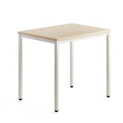 Sivupöytä QBUS Jalusta, 800x600 mm, valkoinen, koivu