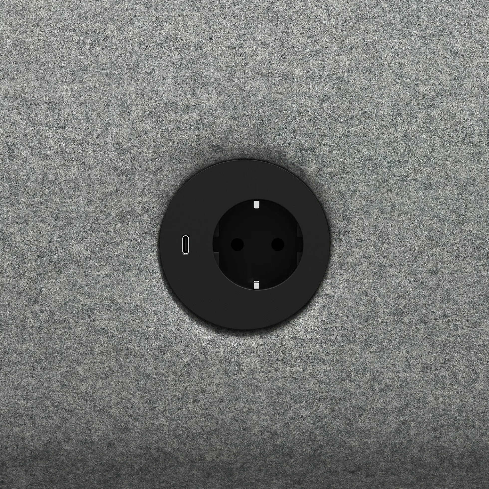 Sohva CLEAR SOUND Integroitu USB-portti, 3-istuttava, kangas Focus Melange, hopeanharmaa