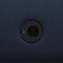Sohva CLEAR SOUND Integroitu USB-portti, 3-istuttava, kangas Focus Melange, laivastonsininen