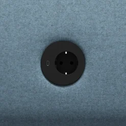 Sohva CLEAR SOUND Integroitu USB-portti, 3-istuttava, kangas Focus Melange, taivaansininen