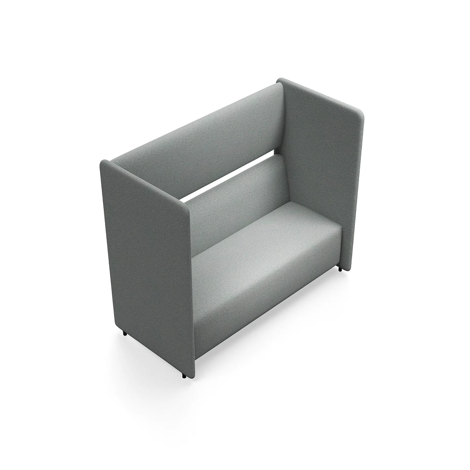 Sohva CLEAR SOUND 3-seater, kangas Focus Melange, hopeanharmaa