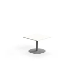 Sohvapöytä VERTICUS 700x700x500 mm, valkoinen/hopea