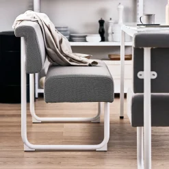 Sohva START 1400 mm, kangas, harmaanbeige, valkoinen