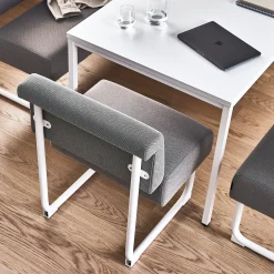 Sohva START 600 mm, kangas, harmaanbeige, valkoinen