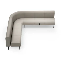 Sohva VARIETY 90-asteen sisäkulma, integroitu USB-portti, kangas Blues CSII, taupe