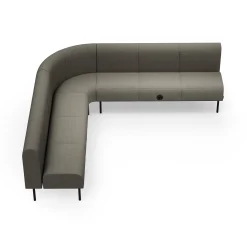Sohva VARIETY 90-asteen sisäkulma, integroitu USB-portti, kangas Pod CS, taupe