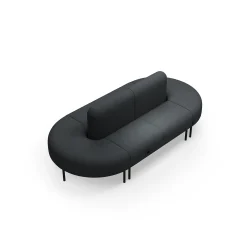 Sohva VARIETY Puoliympyrä, sisäänpäin, integroitu USB-portti, kangas Pod CS, antrasiitinharmaa