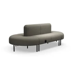 Sohva VARIETY Puoliympyrä, sisäänpäin, integroitu USB-portti, kangas Pod CS, taupe