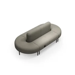 Sohva VARIETY Puoliympyrä, sisäänpäin, integroitu USB-portti, kangas Pod CS, taupe