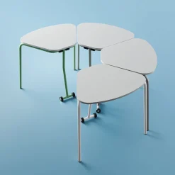 Taittopöytä HEX 740x800x620 mm, harmaanbeige, valkoinen