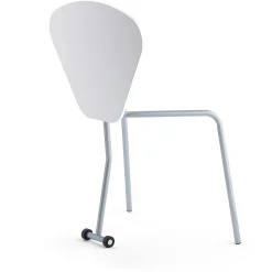 Taittopöytä HEX 740x800x620 mm, hopeanharmaa, valkoinen