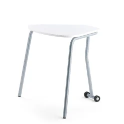 Taittopöytä HEX 740x800x620 mm, hopeanharmaa, valkoinen