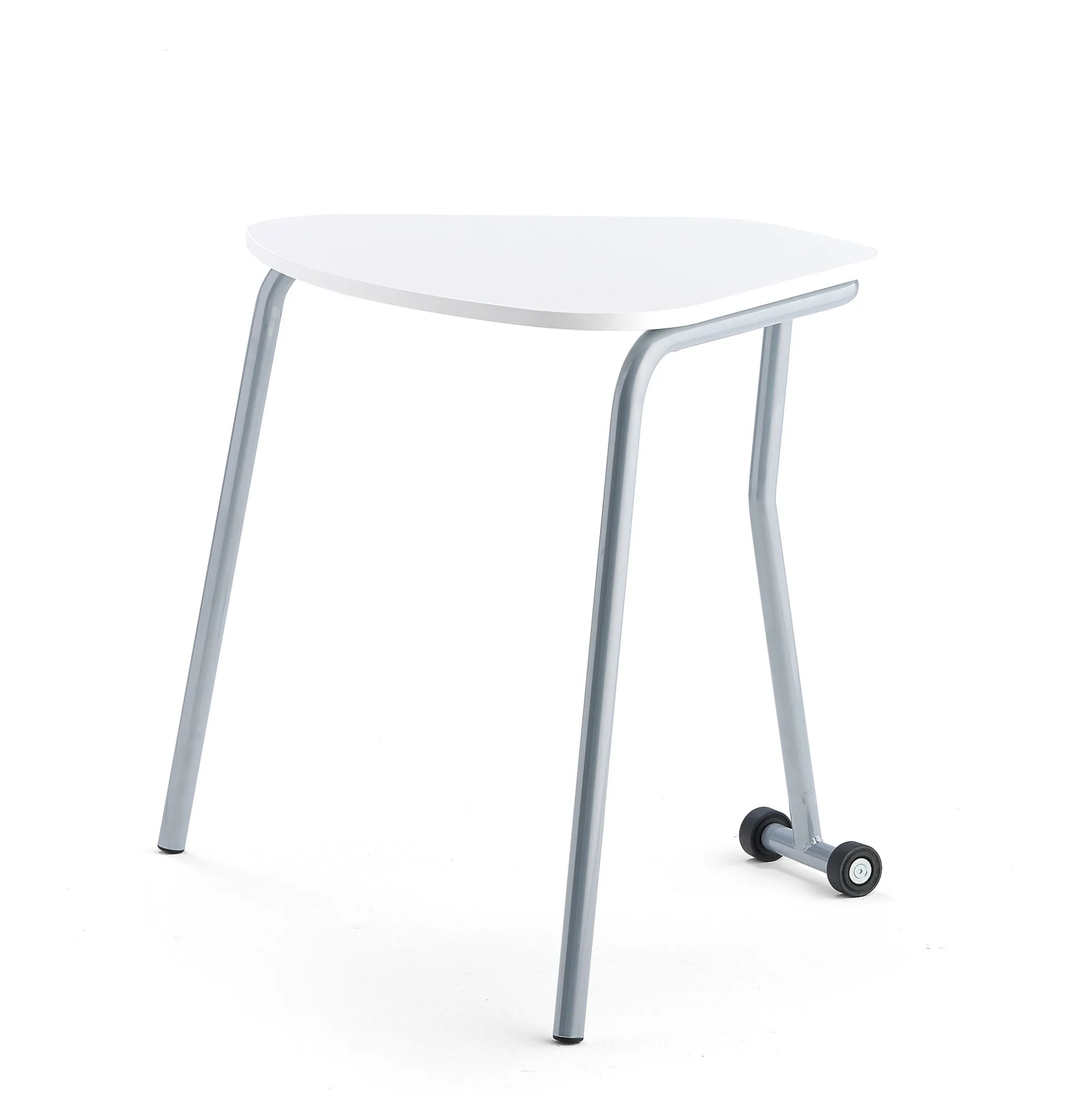 Taittopöytä HEX 740x800x620 mm, hopeanharmaa, valkoinen