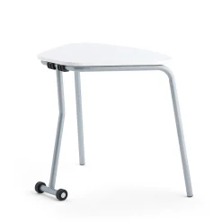 Taittopöytä HEX 740x800x620 mm, hopeanharmaa, valkoinen