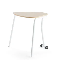 Taittopöytä HEX 740x800x620 mm, valkoinen, koivu