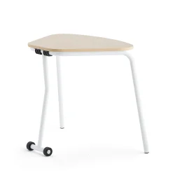 Taittopöytä HEX 740x800x620 mm, valkoinen, koivu