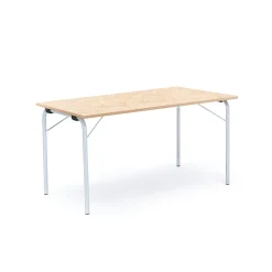 Taittopöytä NICKE 1400x700x720mm, hopeanharmaa, beige linoleumi