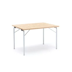 Taittopöytä NICKE 1200x800x720mm, hopeanharmaa, beige linoleumi