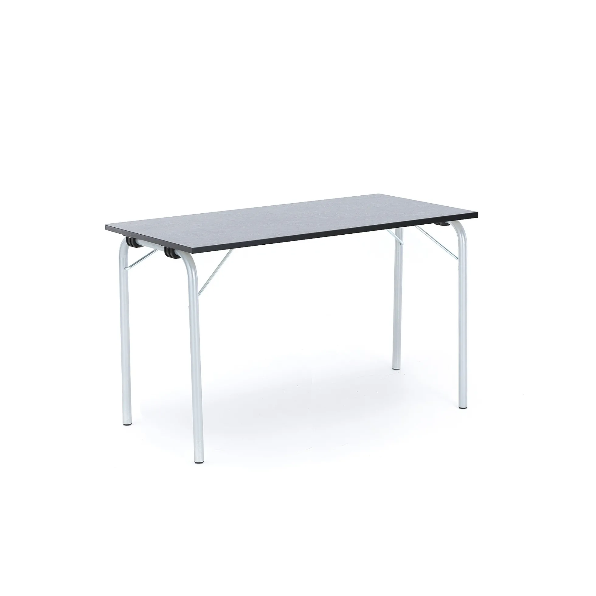 Taittopöytä NICKE 1200x500x720mm, hopeanharmaa, tummanharmaa linoleumi