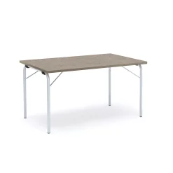 Taittopöytä NICKE 1400x800x720mm, hopeanharmaa, vaaleanharmaa linoleumi