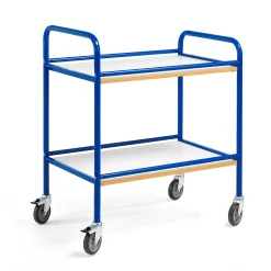 Tarjoiluvaunu BERTA 2 hyllytasoa, 760x520x740 mm, sininen