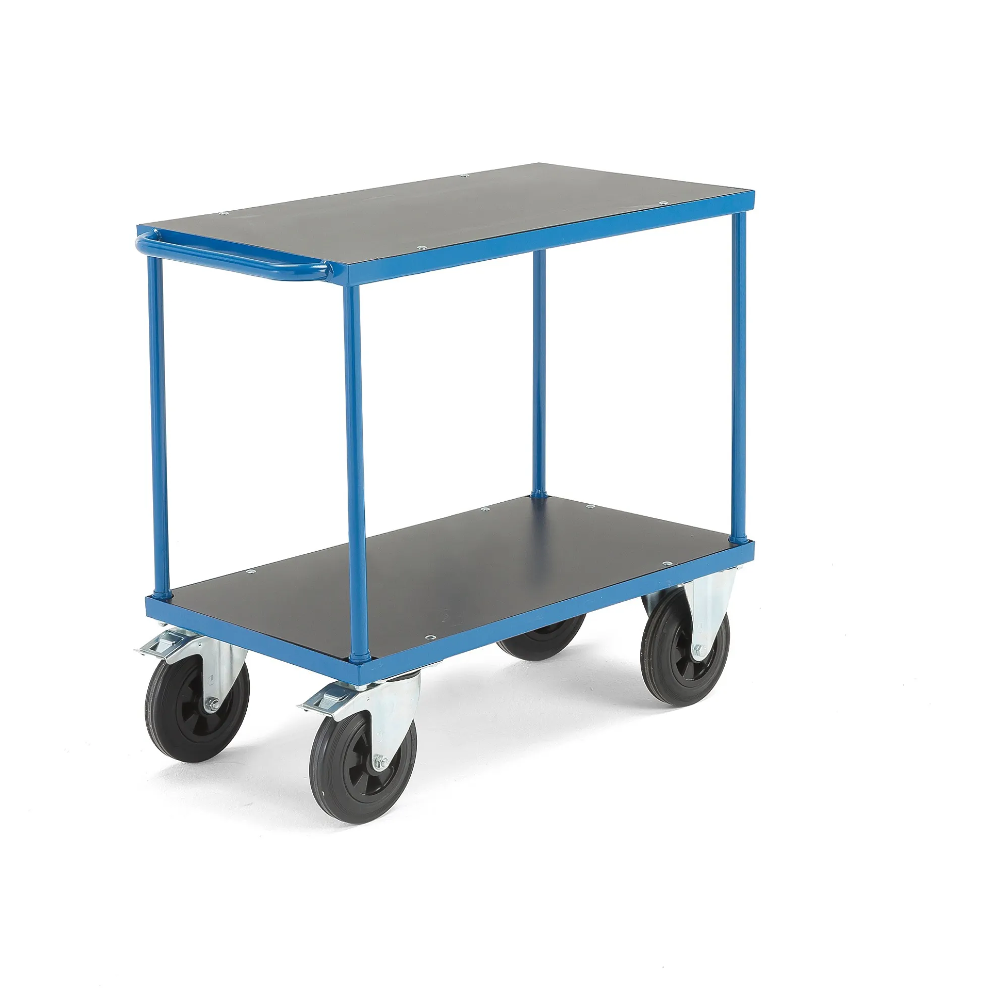 Tasovaunu TRANSFER 900x500 mm, umpikumipyörät, jarrullinen