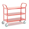 Tasovaunu TRANSIT 3 hyllytasoa, 900x440 mm, punainen