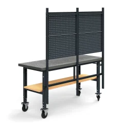 Teollisuuspöytäkokonaisuus TRUST Siirrettävä, työkalupaneeli, alahylly, 2000x760 mm, vinyyli