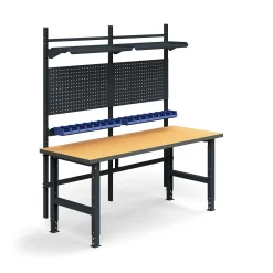 Teollisuuspöytäkokonaisuus TRUST Työkalupaneelit, laatikot + hyllyt, 2000x760 mm, kovalevy