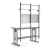 Teollisuuspöytä MOTION Korkeussäädettävä, 400 kg, 1500x800 mm, työkalupaneeli + hyllyt