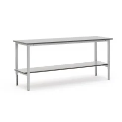 Teollisuuspöytä MOTION Manuaalisesti korkeussäädettävä, alahylly, 2000x600 mm, harmaa