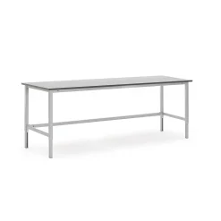 Teollisuuspöytä MOTION Manuaalisesti korkeussäädettävä, 400 kg,2000x800 mm, harmaa