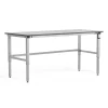 Teollisuuspöytä MOTION Manuaalisesti korkeussäädettävä, 2000x800 mm, 150 kg, harmaa