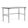 Teollisuuspöytä MOTION Manuaalisesti korkeussäädettävä, 1500x800 mm, 150 kg, harmaa