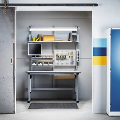 Teollisuuspöytä MOTION Sähköisesti korkeussäädettävä, 300 kg, 1500x800 mm, harmaa