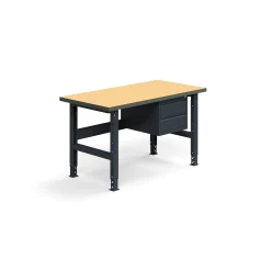 Teollisuuspöytä TRUST 2 laatikkoa, 1500x760 mm, 300 kg, kovalevy