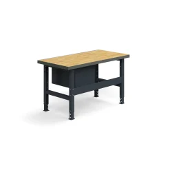 Teollisuuspöytä TRUST 2 laatikkoa, 1500x760 mm, 600 kg, tammiparketti