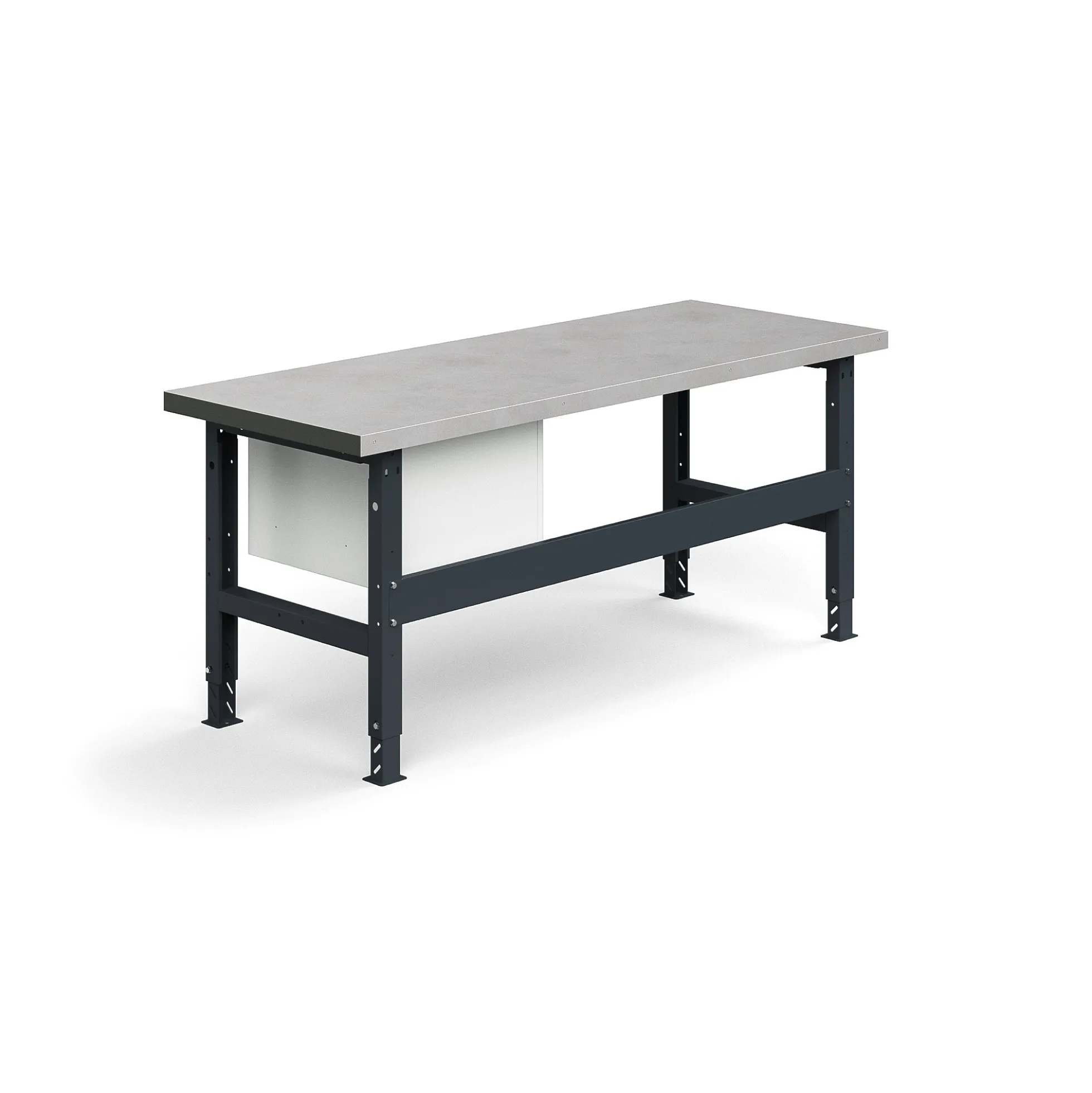 Teollisuuspöytä TRUST 3 laatikkoa, 2000x760 mm, 600 kg, teräs
