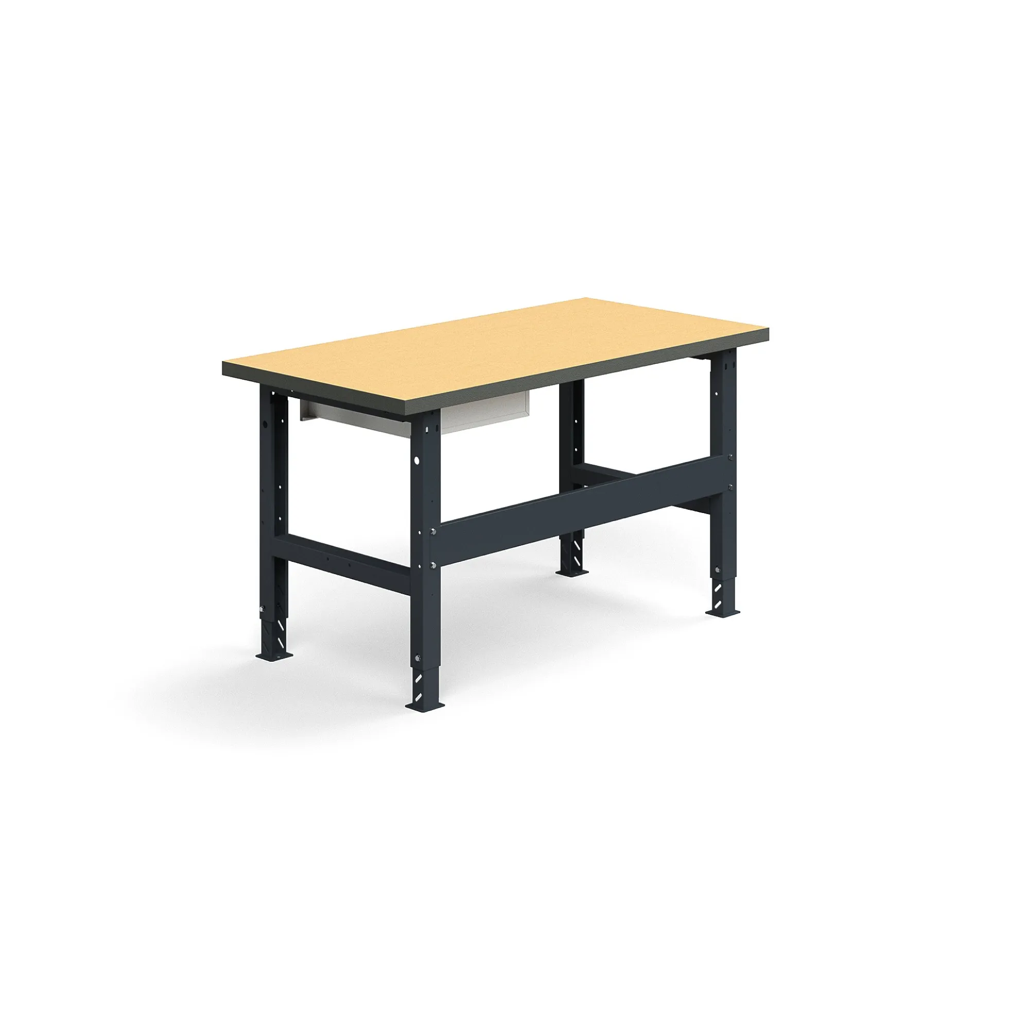 Teollisuuspöytä TRUST laatikolla 1500x760 mm, 300 kg, kovalevy