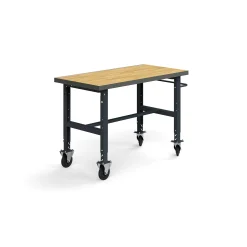 Teollisuuspöytä TRUST Siirrettävä, 1500x760 mm, 200 kg, tammiparketti