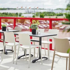 Terassipöytä PIAZZA Suorakulmainen, 1200x700 mm, musta