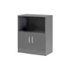 Toimistokaappi FLEXUS 1 avohylly, 925x760x415 mm, harmaa