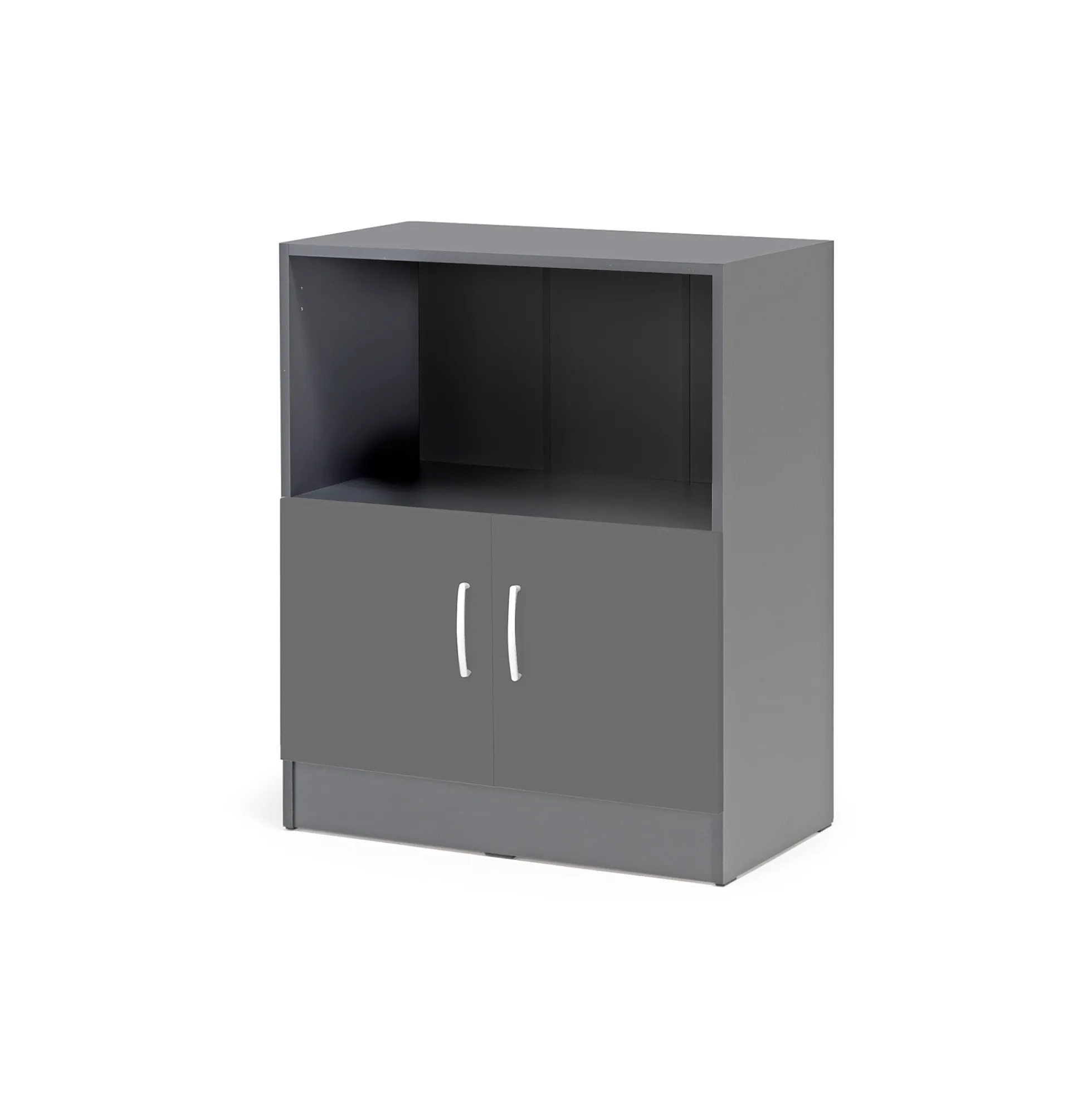 Toimistokaappi FLEXUS 1 avohylly, 925x760x415 mm, harmaa