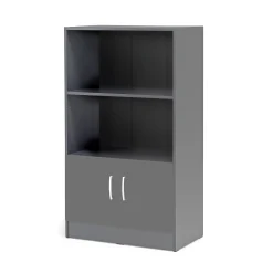 Toimistokaappi FLEXUS 2 avohyllyä, 1325x760x415 mm, harmaa