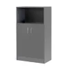 Toimistokaappi FLEXUS 1 avohylly, 1325x760x415 mm, harmaa