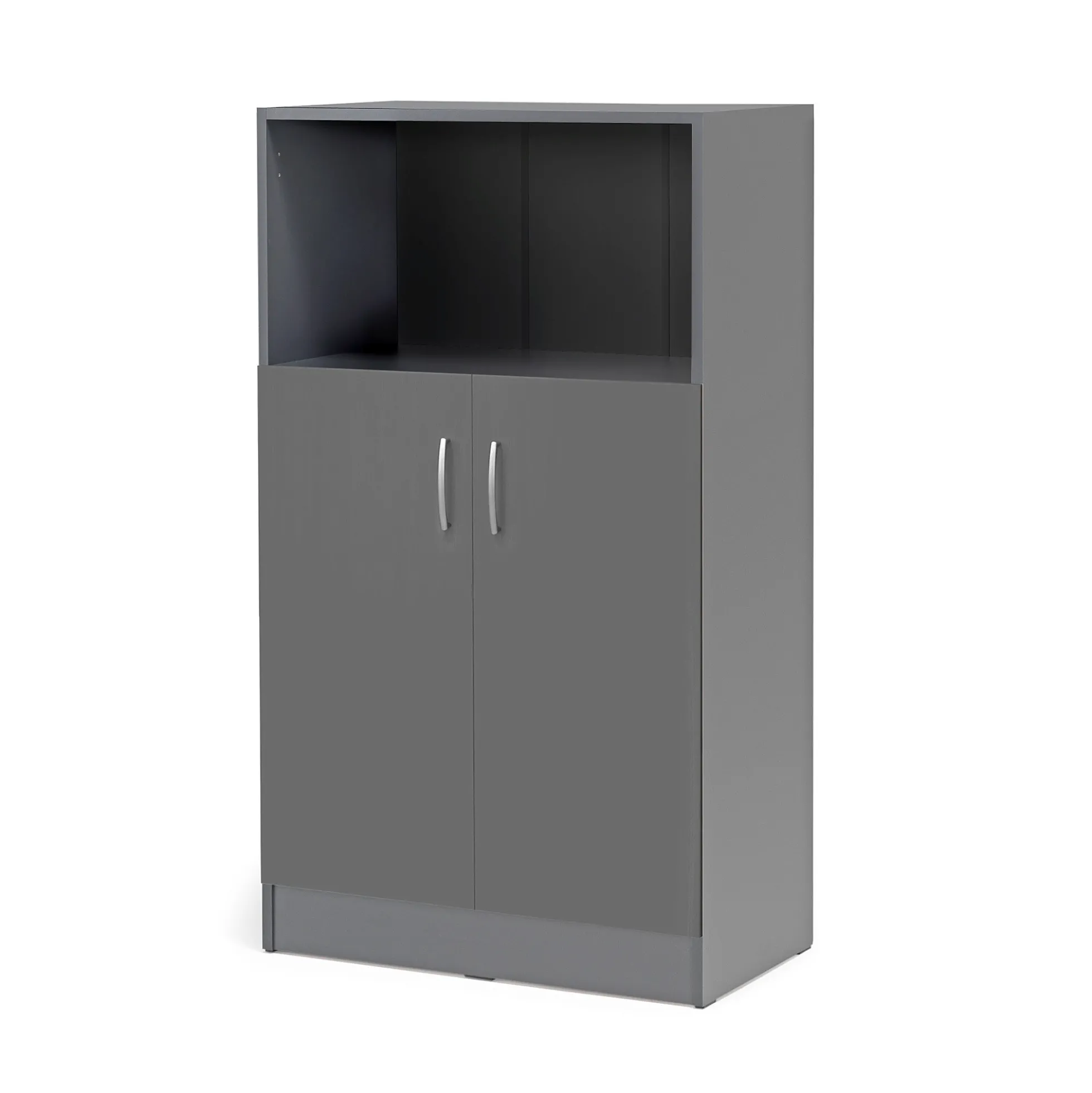 Toimistokaappi FLEXUS 1 avohylly, 1325x760x415 mm, harmaa